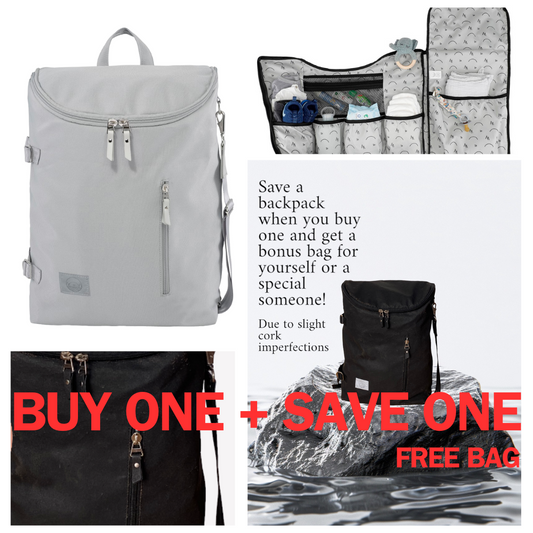 Grå ♻️ Recycled Polyester Pusletaske (buy a bag - save a bag)