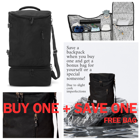 Sort - Pusletaske i recycled polyester ♻️ inkl. aftagelig køletaske (buy a bag - save a bag)