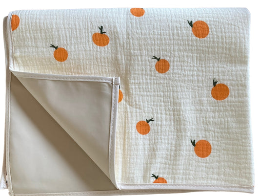 Bærbart Pusleunderlag - Mandarin print