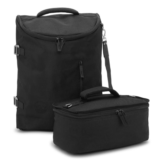 Black - Diaper Backpack, recycled polyester ♻️ Incl. detachable cooler bag
