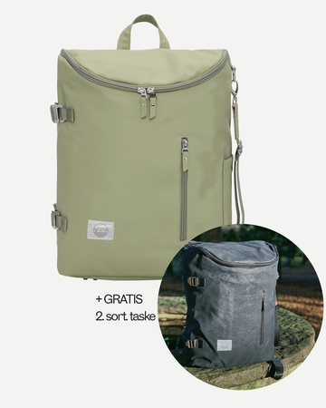 Schwarz ♻️ Wickeltasche aus recyceltem Polyester