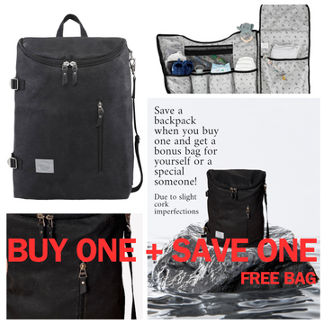Sort 🌱 Kork edition pusletaske (buy a bag - save a bag)